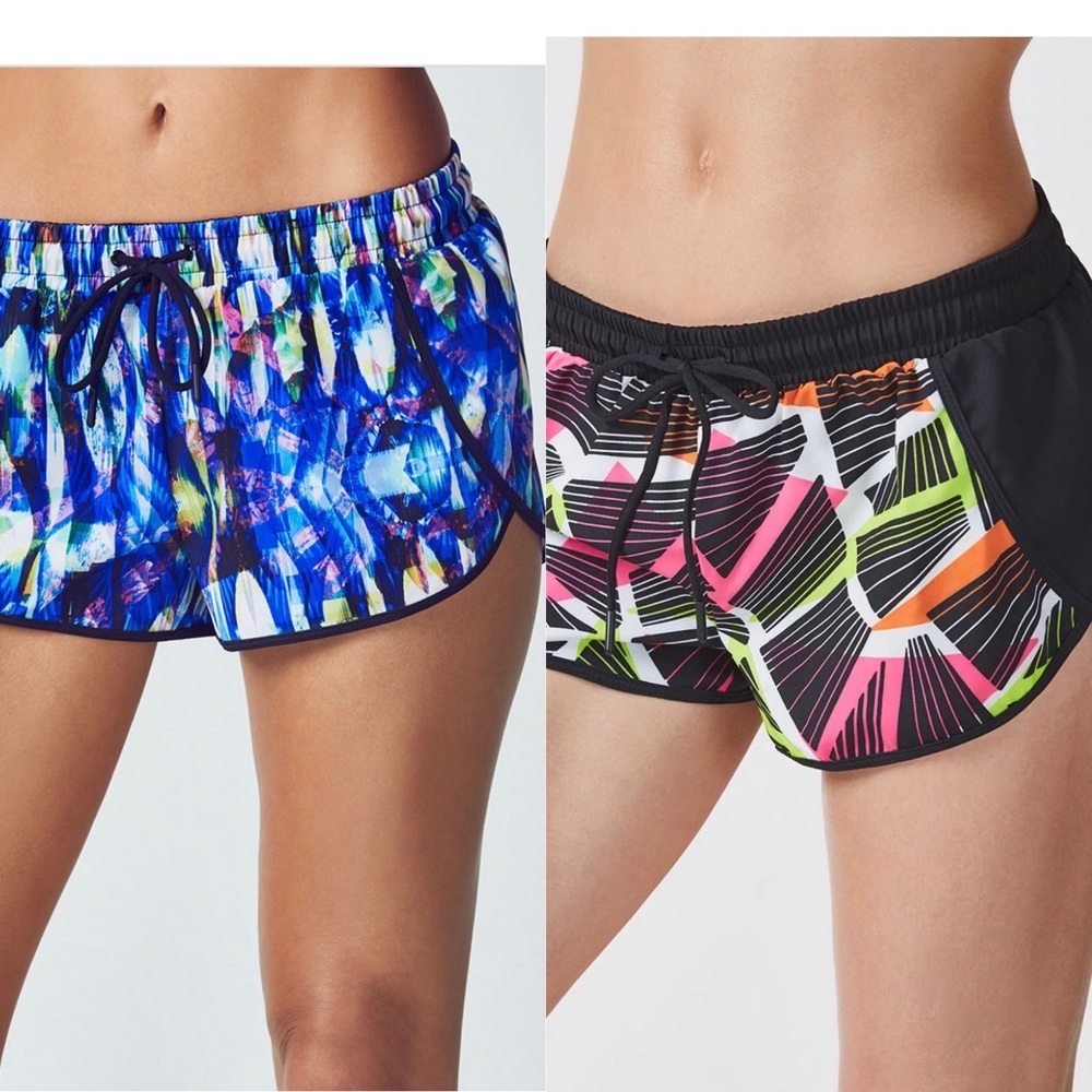 2 pairs of Fabletics swim shorts xs